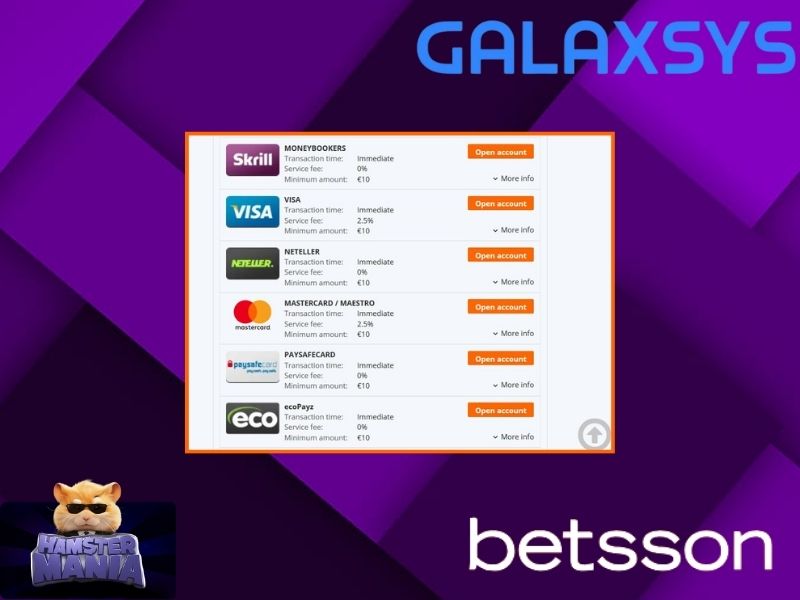 Hacer un depósito en Betsson