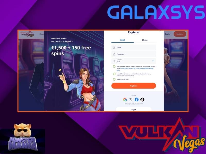 Crear una cuenta en Vulkan Vegas Casino